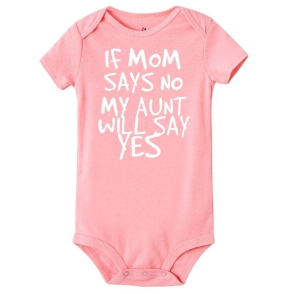 Baby girl daughter bodysuit aunt mom light pink - Picture 1 of 1